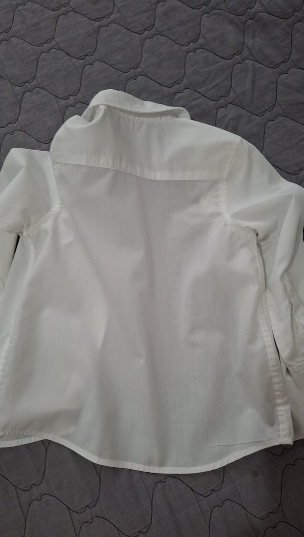 Beyaz Düğmeli Erkek Gömlek - Görsel 3