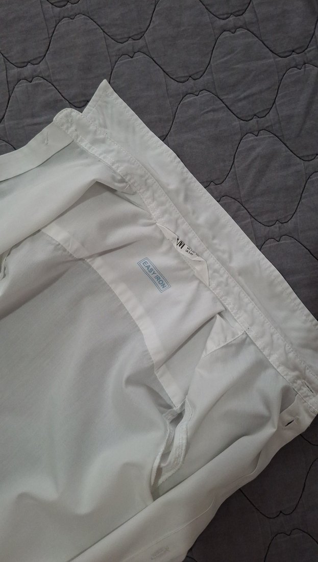 Beyaz Düğmeli Erkek Gömlek - Görsel 4