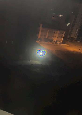 Siyah Şeffaf Kalp Gözlük - Görsel 2