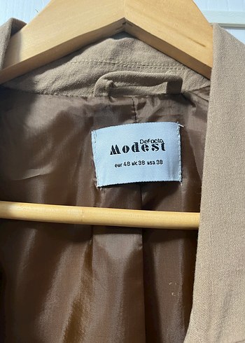 m Beden camel Renk Camel Renk Puff Kol Midi Kadın Ceket