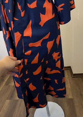 Kadın Uzun Bağcıklı Desenli Kimono - Görsel 4