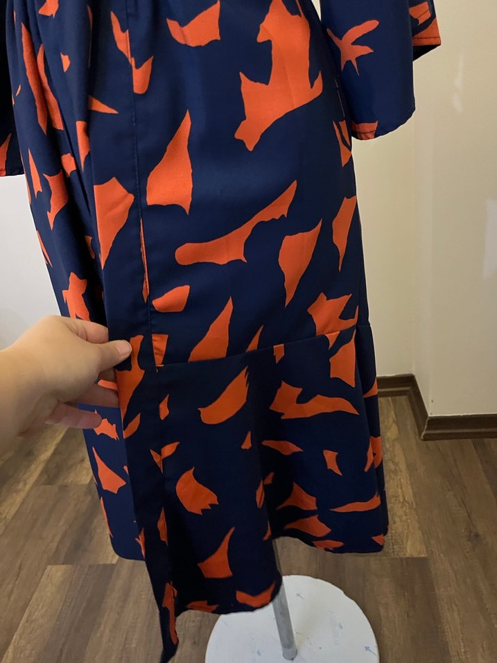 Kadın Uzun Bağcıklı Desenli Kimono - Görsel 4