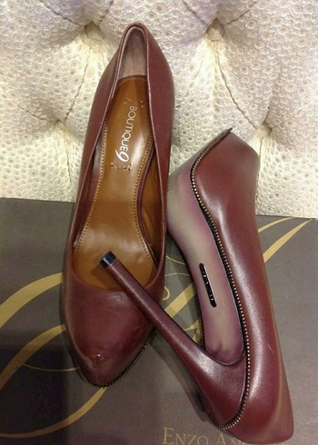 BOUTIQUE 9 Kahverengi Deri Platform Topuklu Stiletto - Görsel 6