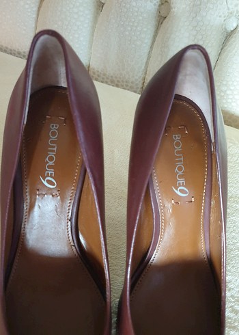 BOUTIQUE 9 Kahverengi Deri Platform Topuklu Stiletto - Görsel 9