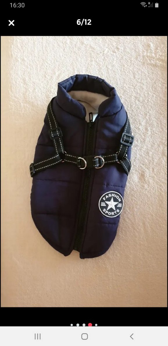 Lacivert köpek yeleği sabit tasmalı Avrupadan - Görsel 5