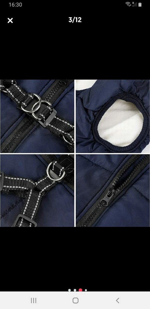 Lacivert köpek yeleği sabit tasmalı Avrupadan - Görsel 3