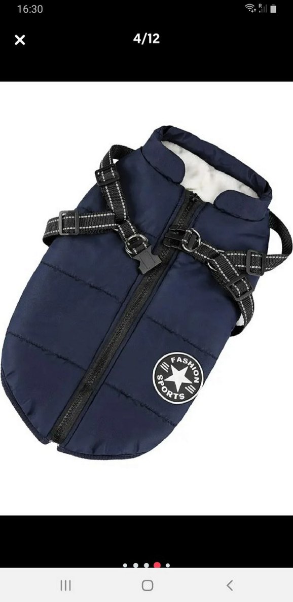 Lacivert köpek yeleği sabit tasmalı Avrupadan - Görsel 4