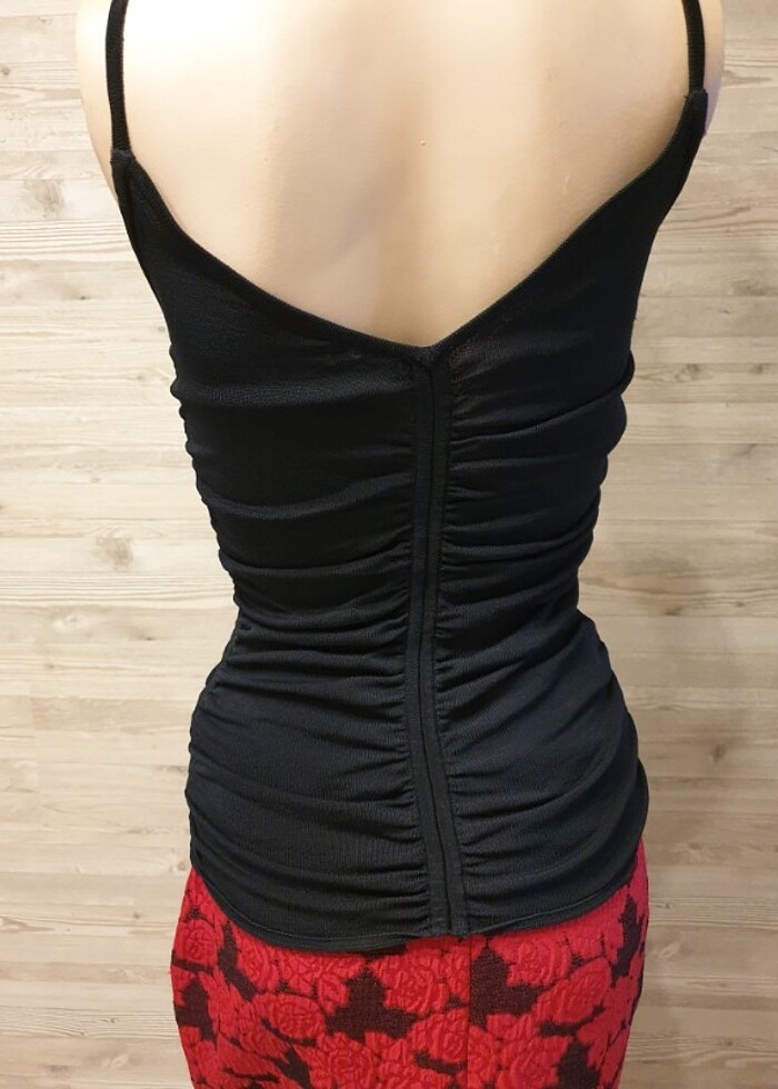 Mango siyah askılı bluz yeni M - Görsel 2