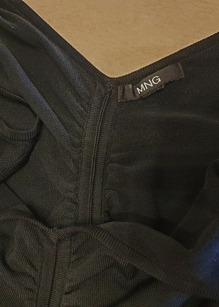 Mango siyah askılı bluz yeni M - Görsel 5