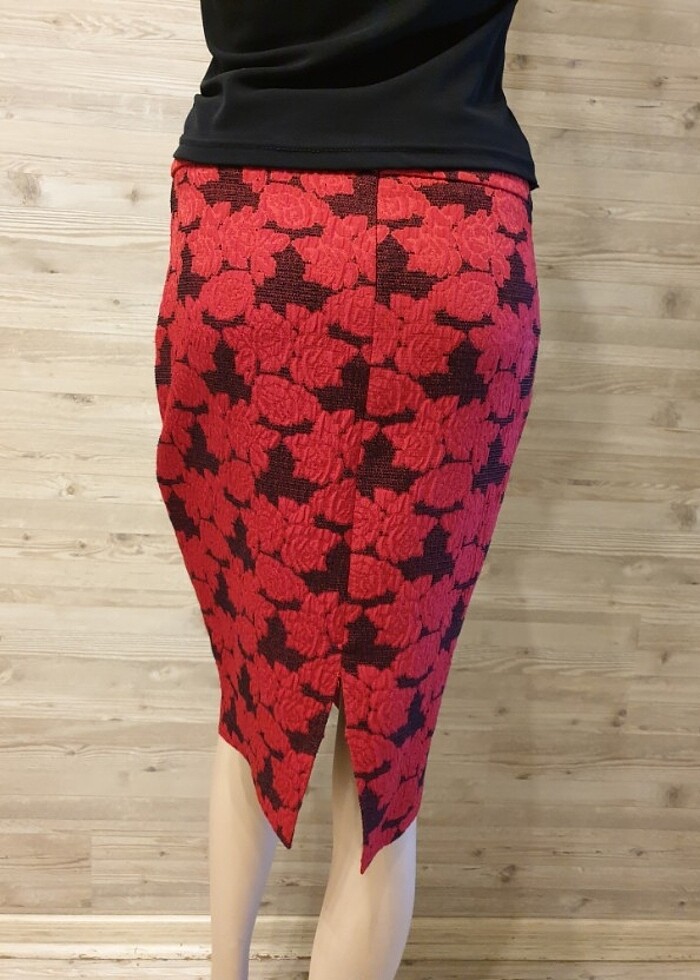 Adil ışık kırmızı siyah kalem etek M - Görsel 4