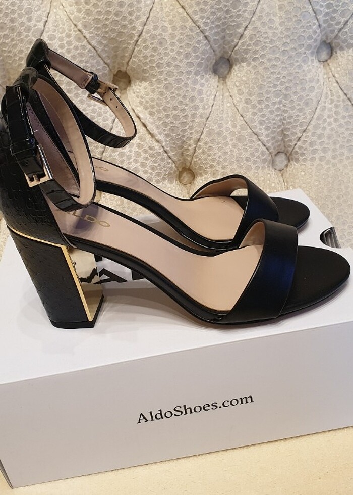 Aldo siyah kalın topuklu ayakkabı yeni 38/5 - Görsel 4