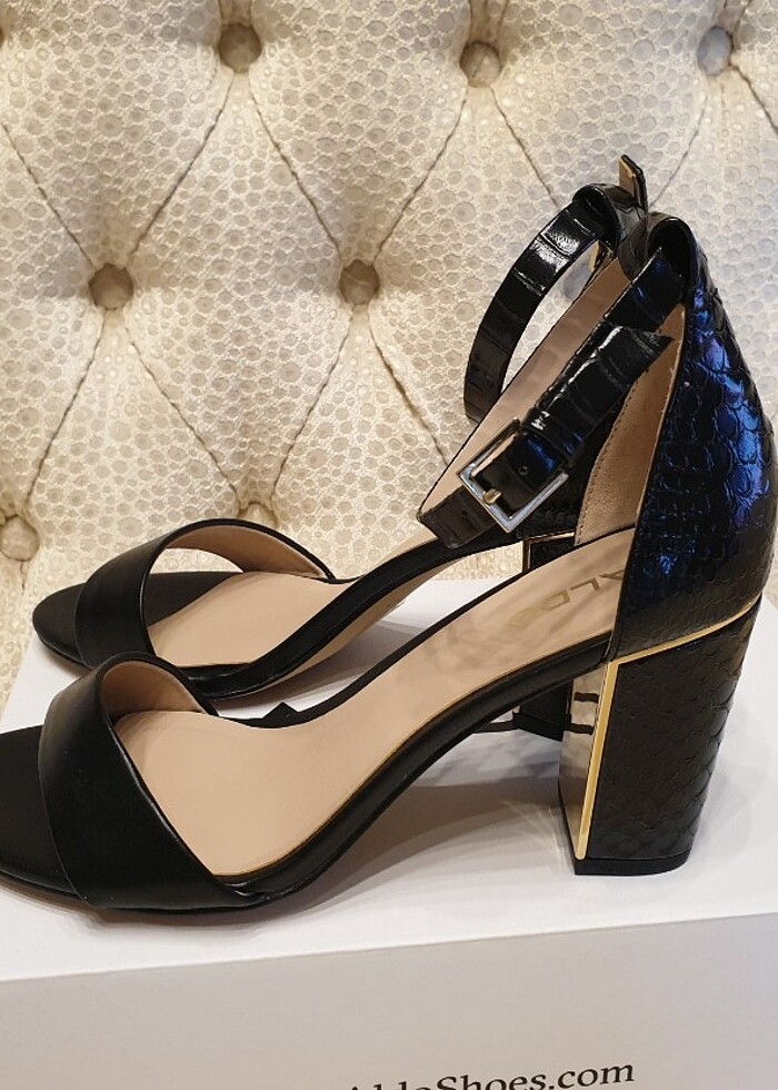 Aldo siyah kalın topuklu ayakkabı yeni 38/5 - Görsel 5