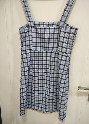 Ekoseli teenage elbise - Görsel 2