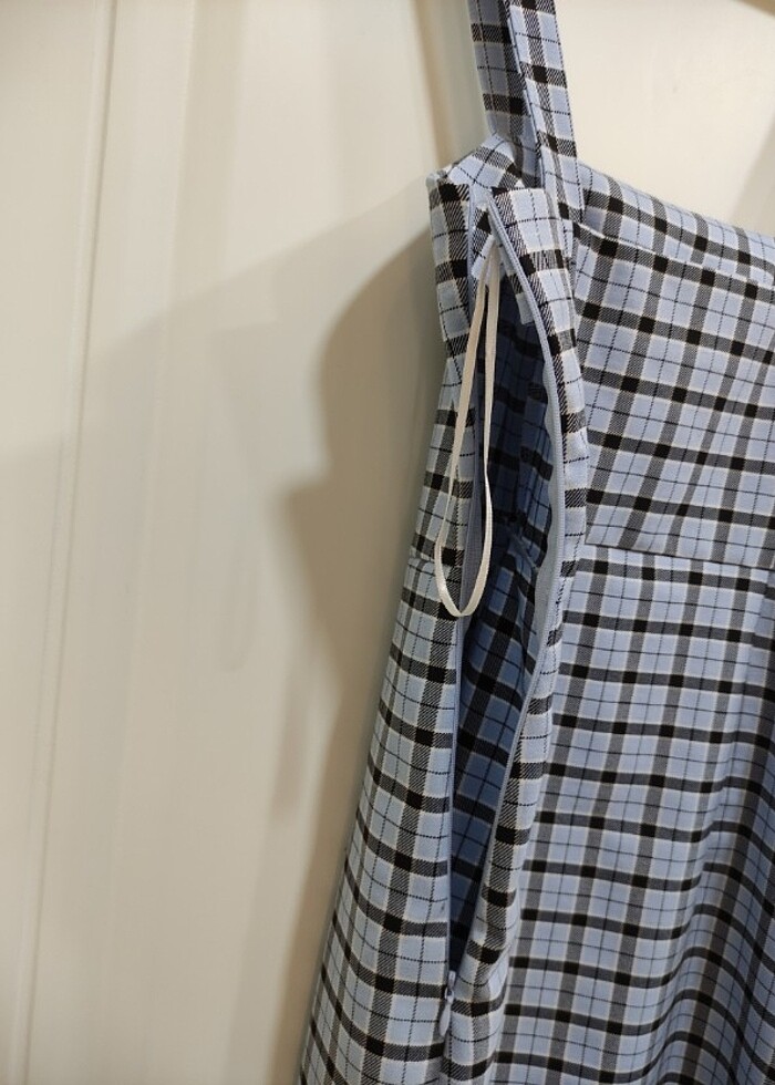 Ekoseli teenage elbise - Görsel 3