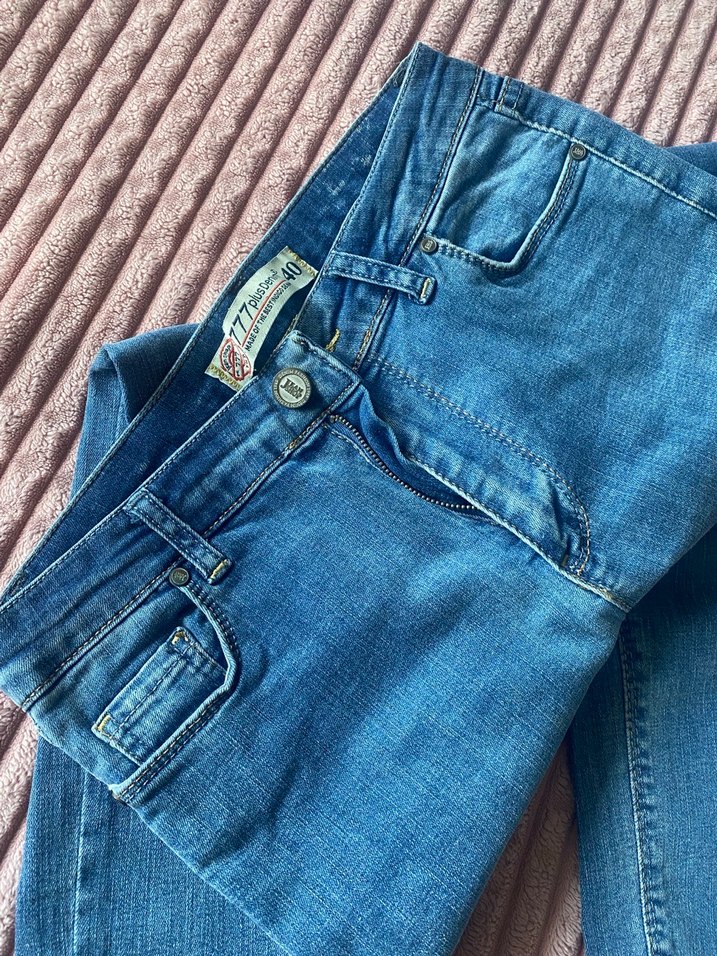 Kadın Mavi Normal Kesim Denim Pantolon - Görsel 2
