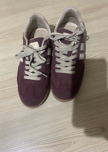 Bordo Süet Kadın Spor Ayakkabı - Görsel 2