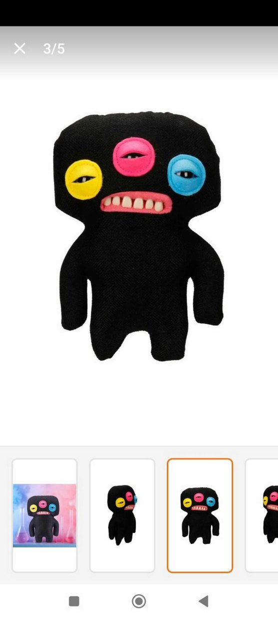 Üç Gözlü Siyah Peluş Oyuncak - Görsel 2