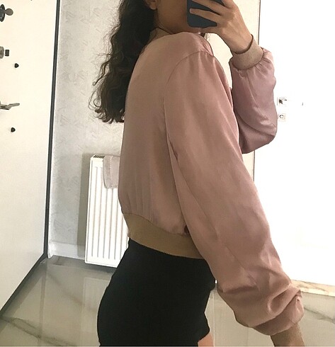 m Beden pembe Renk pull and bear bomber ceket