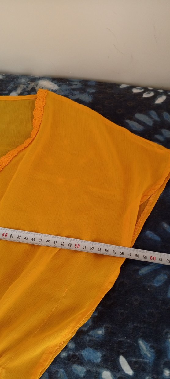 Sarı V Yaka Salaş Pareo - Görsel 4