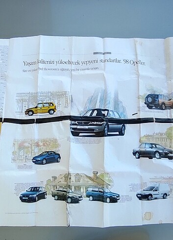 1998 Yılı Opel Türkiye Haritası 