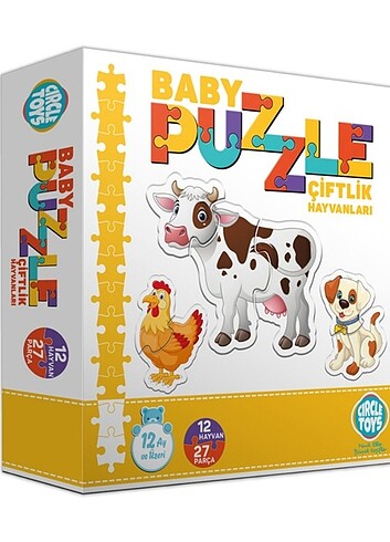 Circle Toys Baby Puzzle Çiftlik Hayvanları 