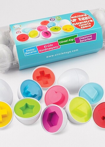 Circle Toys 12'li Yumurta Bul Tak