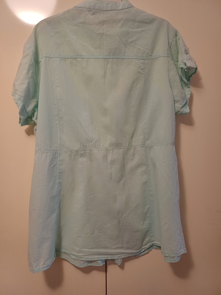 Düğmeli Kısa Kollu Rahat Hakim yaka Gömlek - Görsel 3