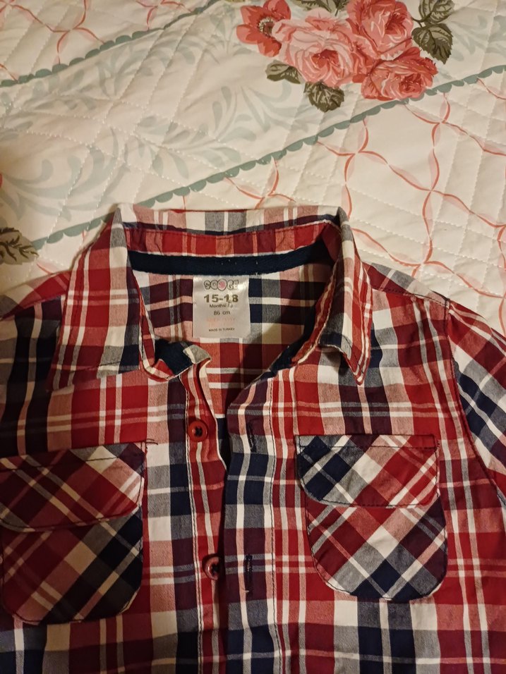 Soobe çıt çıtlı badi gömlek 15-18 aylık - Görsel 2