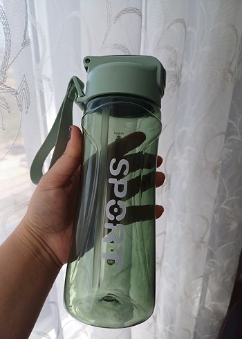 Yeşil Kapaklı pipetli 700 ml suluk - Görsel 9