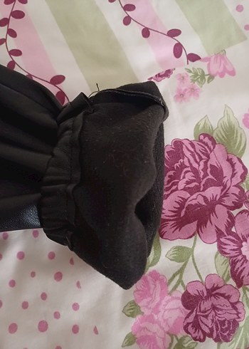 Siyah Kız çocuk Rahat Kesim Deri Pantolon - Görsel 8