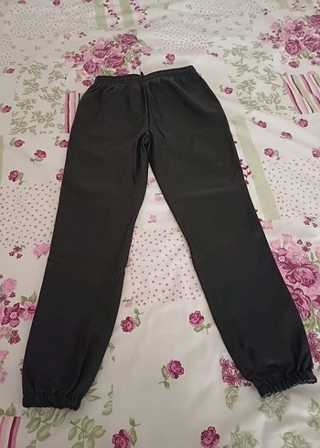 Siyah Kız çocuk Rahat Kesim Deri Pantolon - Görsel 5