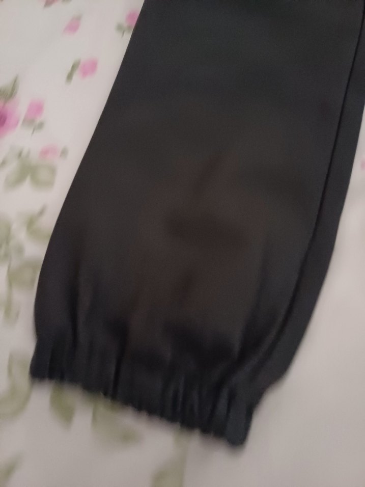 Siyah Kız çocuk Rahat Kesim Deri Pantolon - Görsel 2