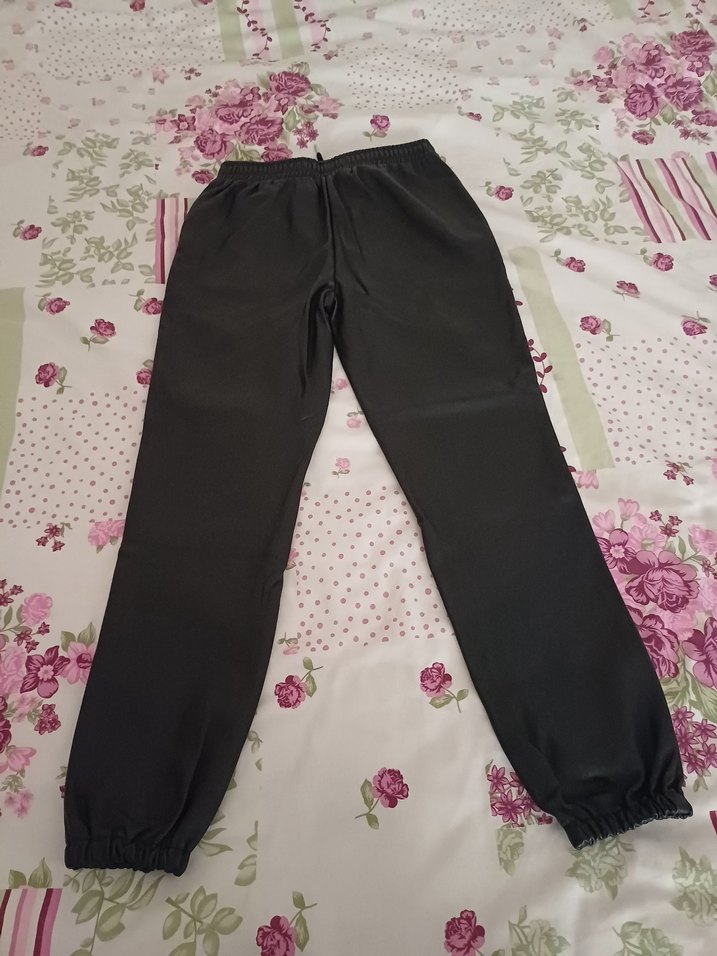 Siyah Kız çocuk Rahat Kesim Deri Pantolon - Görsel 5