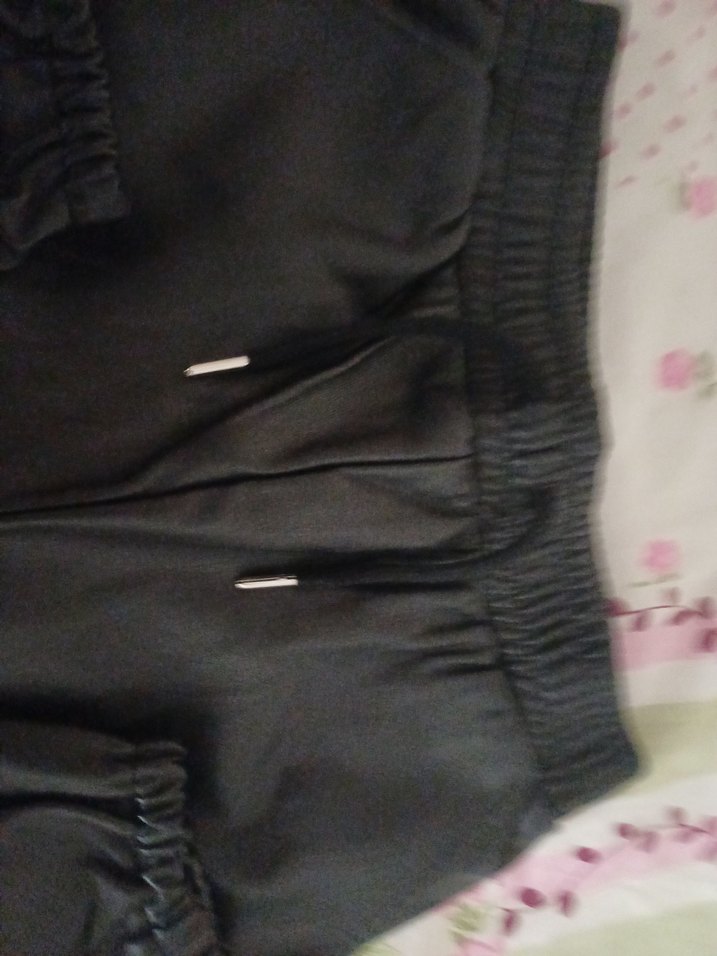 Siyah Kız çocuk Rahat Kesim Deri Pantolon - Görsel 3