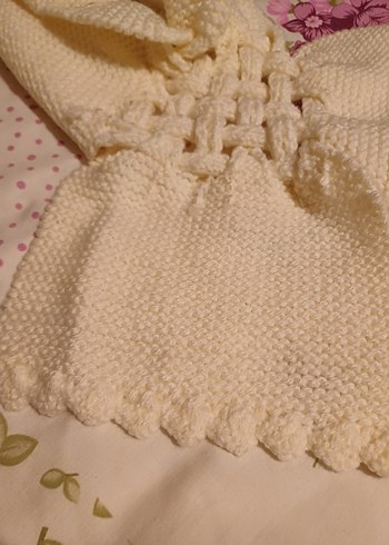 Krem Örgü Kadın Atkı Boyunluk - Görsel 5