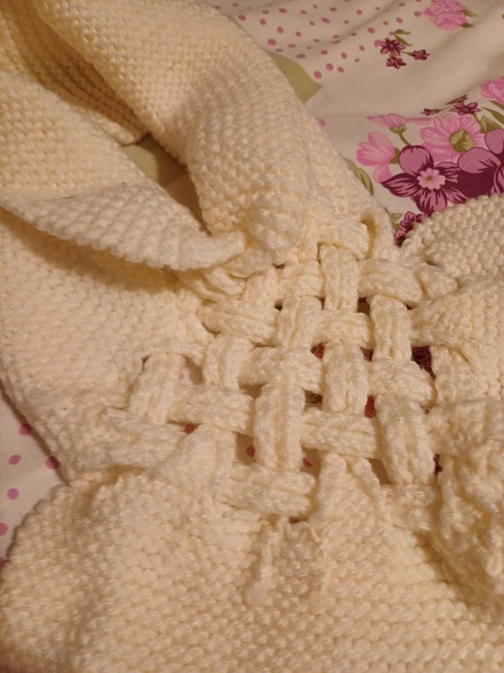 Krem Örgü Kadın Atkı Boyunluk - Görsel 2