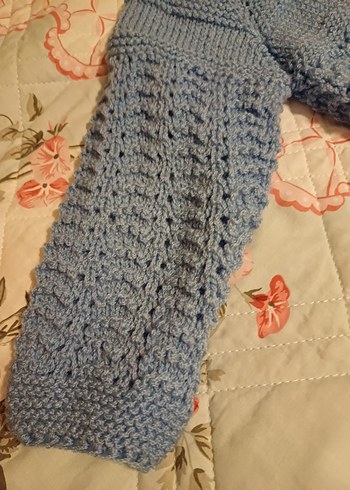 Mavi Erkek Çocuk Örgü Hırka - Görsel 4