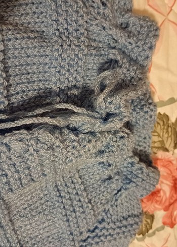 Mavi Erkek Çocuk Örgü Hırka - Görsel 6