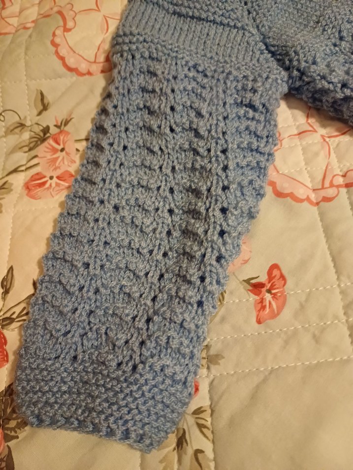 Mavi Erkek Çocuk Örgü Hırka - Görsel 4