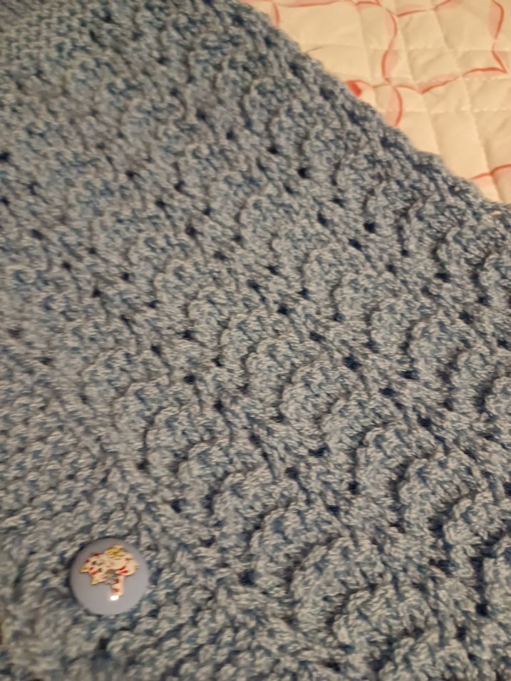 Mavi Erkek Çocuk Örgü Hırka - Görsel 3