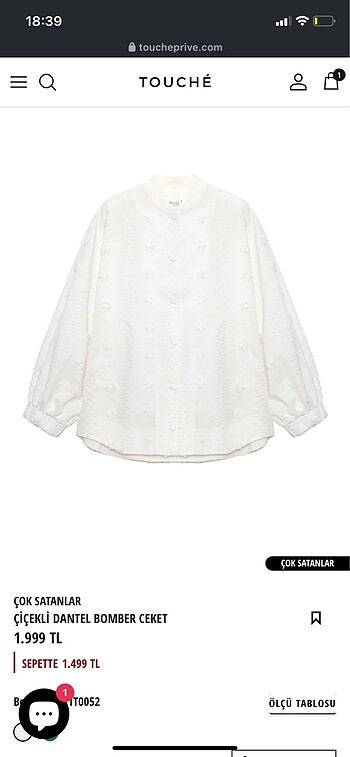 Zara Touche çiçekli dantel bomber ceket