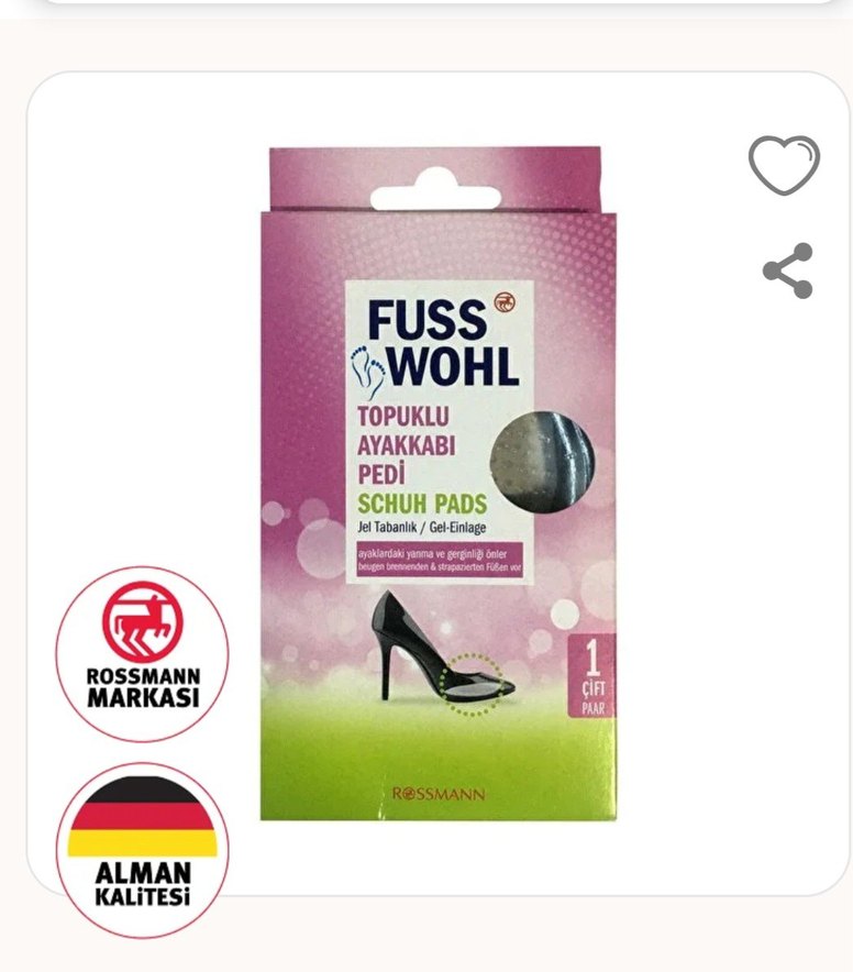 Fuss Wohl Topuklu Ayakkabı Pedi - 1 Çift - Görsel 2