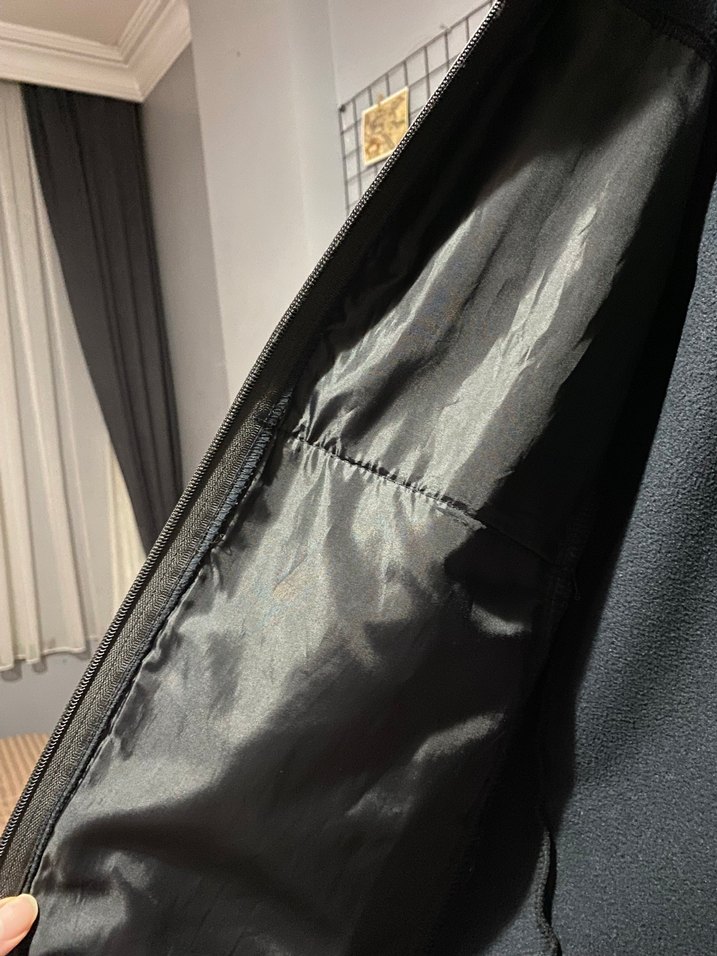 Siyah Fermuarlı Erkek ceket hırka - Görsel 2