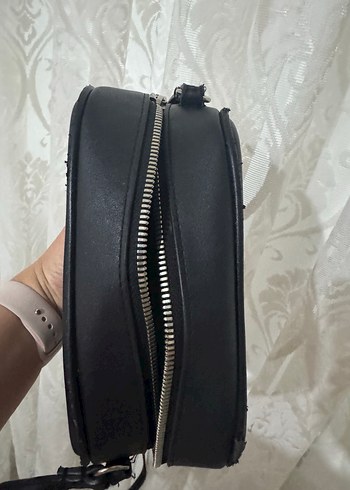 Beden siyah Renk Calvin Klein Siyah Deri Kadın Çapraz Çanta