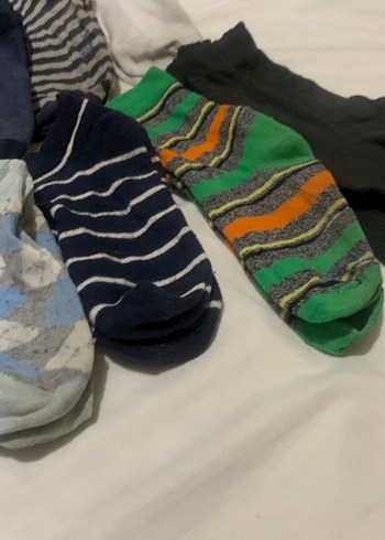 Erkek Çocuk Çok Renkli Çorap Seti 10 çift büyükk küçük karışık - Görsel 5