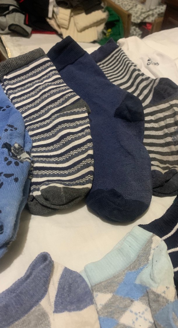 Erkek Çocuk Çok Renkli Çorap Seti 10 çift  büyükk küçük karışık - Görsel 3