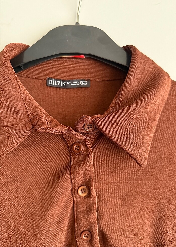 Dilvin Tarçın Crop Gömlek - Görsel 2