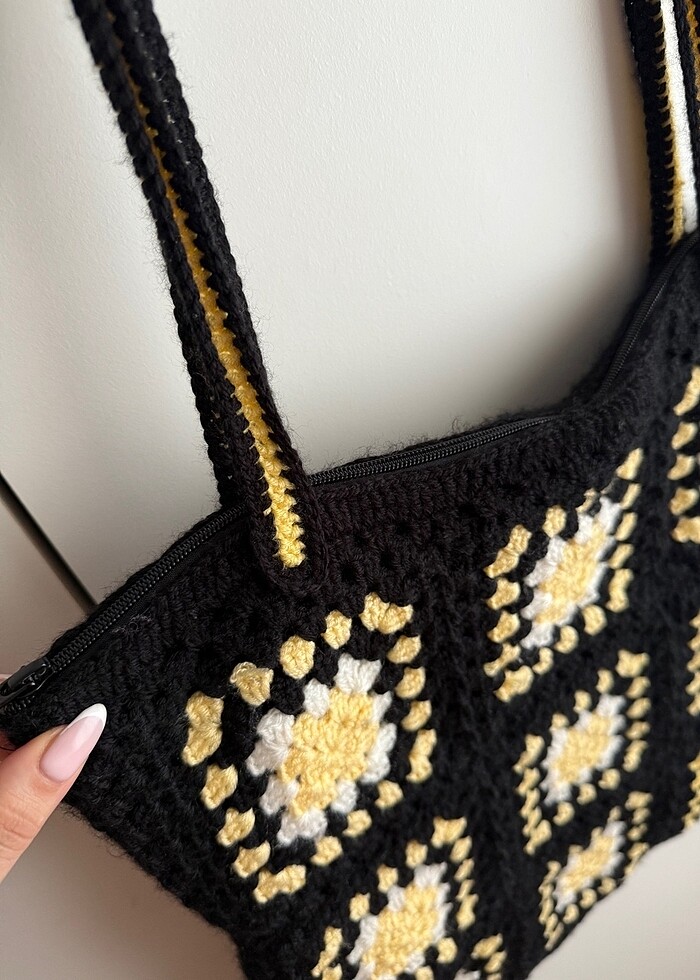 Stradivarius muadili örme çanta - Görsel 2