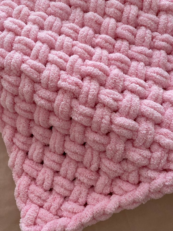 Pembe Örgü Çocuk Battaniyesi - Görsel 2