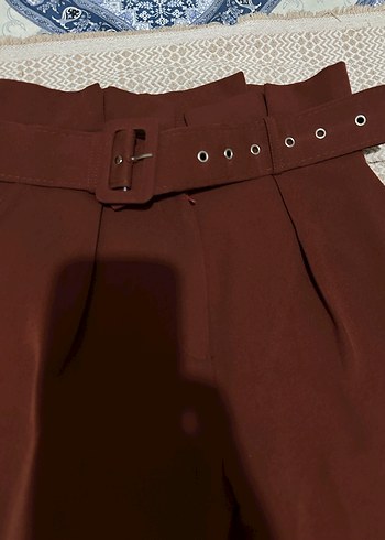 Kiremit rengi kumaş pantolon - Görsel 5